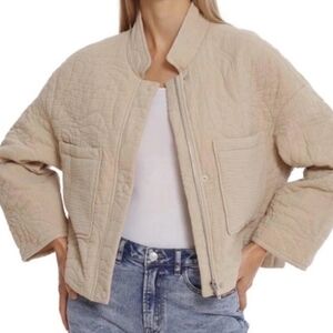 7 For All Mankind Quilted Tan Jacket